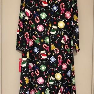 NWT Candy Canes & Lights Christmas Dress Size M